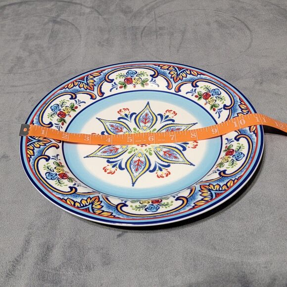 Euro Ceramica Zanzibar Stoneware Contemporary Set of 4 Dinner Plates - Picture 5 of 5